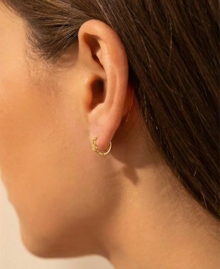 SLUYNZ 925 Sterling Silver CZ Love Hoop Earrings for Women Teens Small Heart Huggie Earrings - Image 5