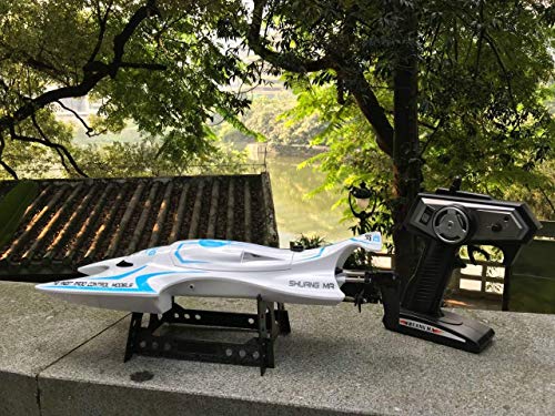 SOWOFA 17.8\" Remote Control Boat 45cm Hull Max Speed 30km Brush Motor Power Enough Water-Cool Fully Control rc Speedboat watercraft for Teens Adults Boys (10-24 Shipping dasy)