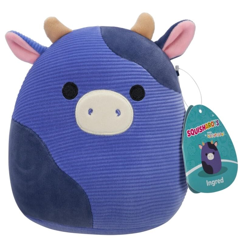 Squishmallows Squisharoys 7.5 Inch Plush - Ingred The Cow, 7.5 inches