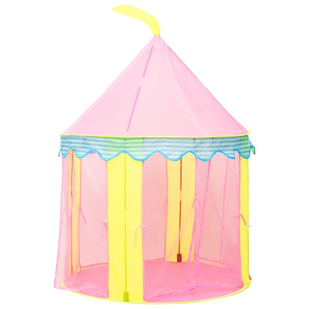 Spielzelt für Kinder Rosa 100x100x127 cm faltbar Indoor Outdoor Kinderzimmer Garten Spielhaus Burg Tipi Höhle Kinderzelt mit Tragetasche