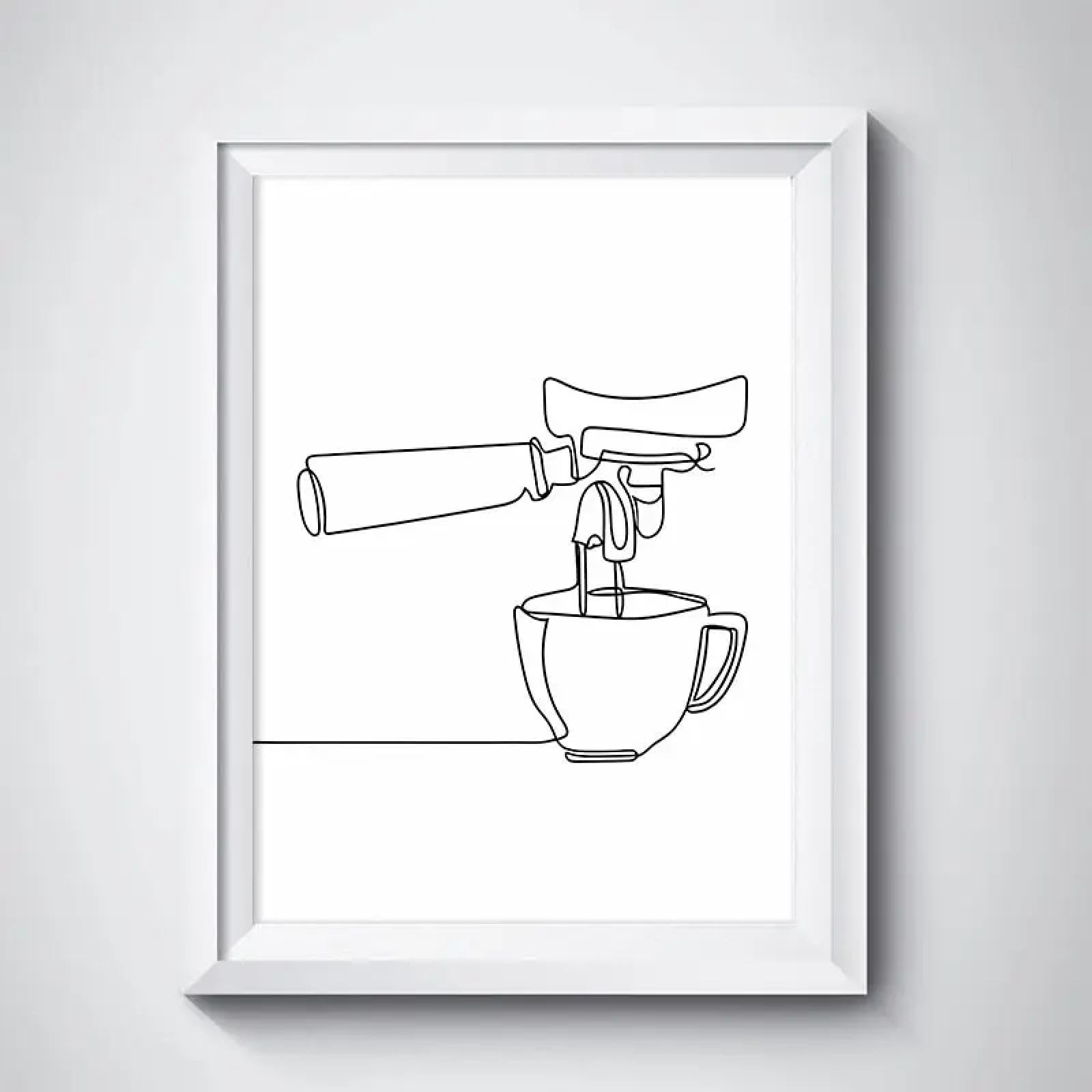 Toile murale de restaurant café tableau noir et blanc 40x60cm - 6
