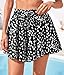 PRETTYGARDEN Women's Flowy Shorts Summer Fashion 2026 Beach Vacation Clothes Casual High Waist Wide Leg Ruffle Shorts (Print Black White,Small)