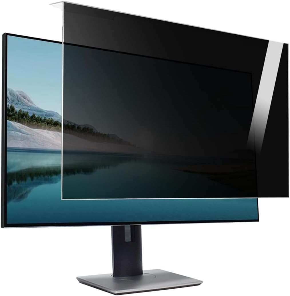 DARZYS Computer Privacy Screen Filter, 18-32 Inch Universal Widescreen Monitor Protector, Removable Acrylic Safety Shield, Frame Hanging, Suitable For Schools(32in 730x440mm)