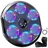 Music Boxing Machine for Adults Kids, Bluetooth Punching Machine With Gloves, Boxing Training Equipment Wall Mounted, 12 Modes & 12 Speeds,Electronic Boxing Pad Target for Home,Office,Gym (Upgrade)
