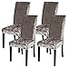 Housse de Chaise Extensible 4 Pièces Velours Universelle Housse de Salle à Manger Lavable,Couverture de Chaise pour Salle à Manger Bouquet de Mariage Hôtel Décor de Restaurant(Marron,Lot di 4)