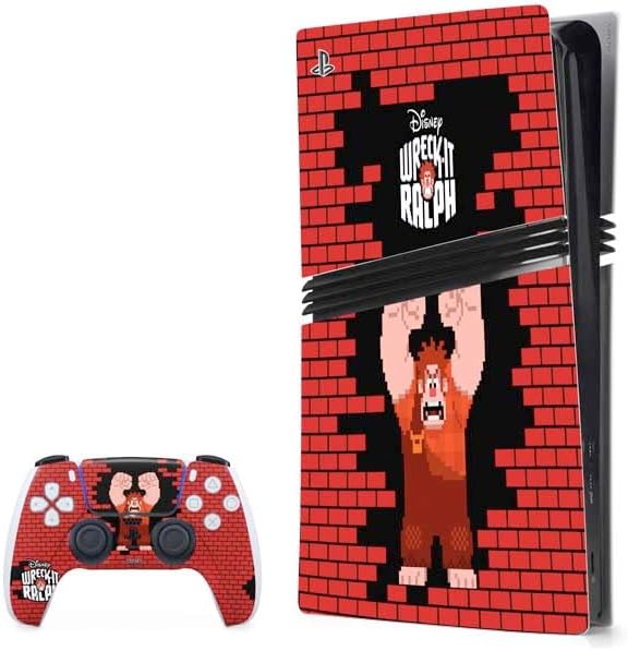 Skinit Decal Gaming Skin Compatible with PS5 Pro Bundle - Officially Licensed Disney Wreck-it Ralph Vanellope Sugar Rush Design