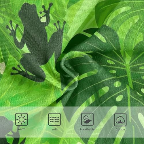 Toddler Briefs, Green Tropical Leaves Frog Cotton Underwear Girls, 2–8 Years3