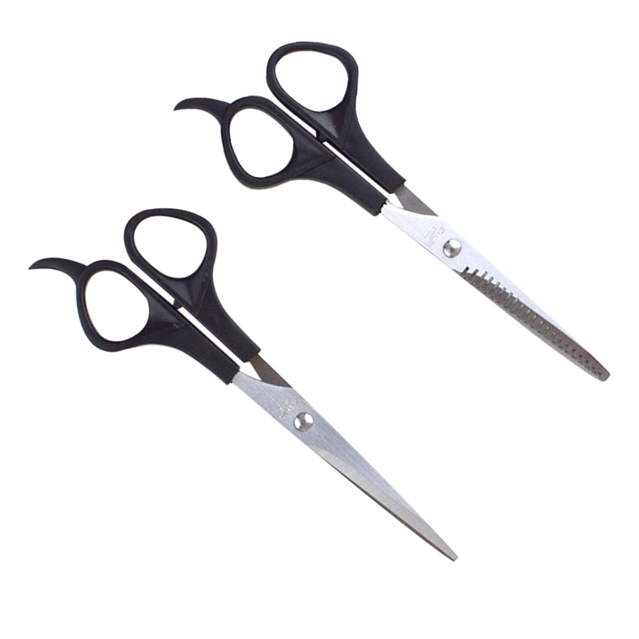 WOFASHPURET 4pcs Barber Scissors Barber Shears Hair Salon Cutter Barber's Shears Hair Styling Tools Haircut Scissor Hairdressing Scissors Black