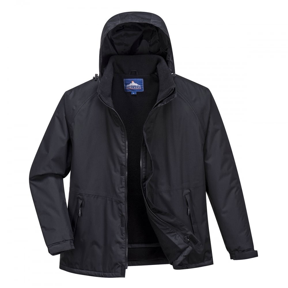Portwest - Limax Duradero Aislado Chaqueta Impermeable con Paquete Away Hood