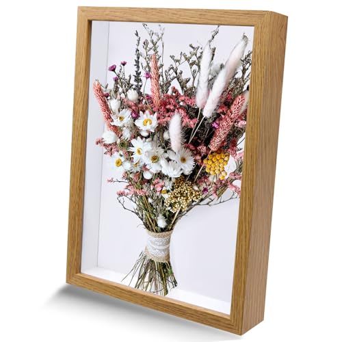 Primasage Cadre Profond avec Vitre pour Objet 3d A4 Cadres Photo Profond À Remplir Facile À Réaliser soi Même Cadre Fleurs Séchées Pour les Bouquets de...