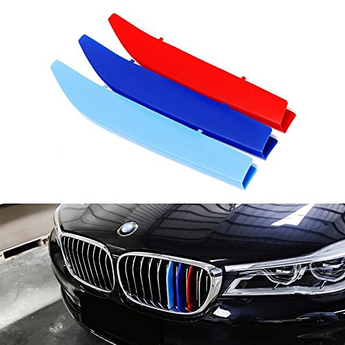 Lanyun M Colors(red Blue Light Blue) Grille Insert Trims Decorate Compatible with 2016-2018 BMW G11 G12 7 Series 9-Beam Standard Grill