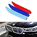 lanyun M Colors(red Blue Light Blue) Grille Insert Trims Decorate for 2016-2018 BMW G11 G12 7 Series 9-Beam Standard Grill
