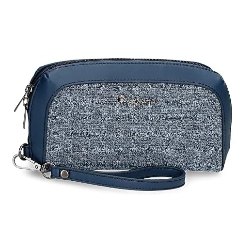 Pepe Jeans Maddie Bolso de Mano Azul 20x11x4 cms Poliéster con detalles en Piel Sintética
