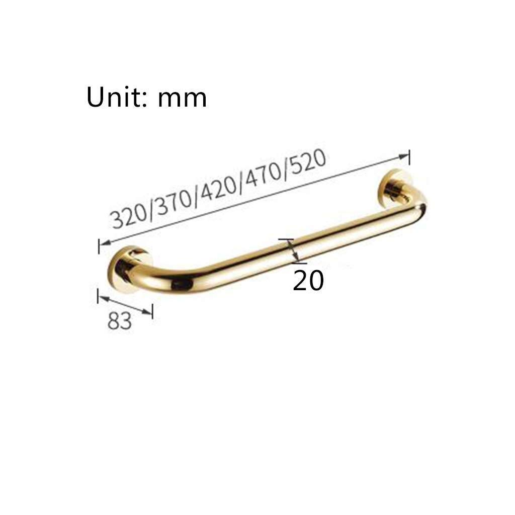 Shower Handicap Grab Bars for Bathroom Wall, Brass Anti-Slip Grip Hand Rail, Polished Brass Grab Rail Handle Bar,Disabled Handrail Safety Bathtub (Four Sizes) (Size : 32cm)