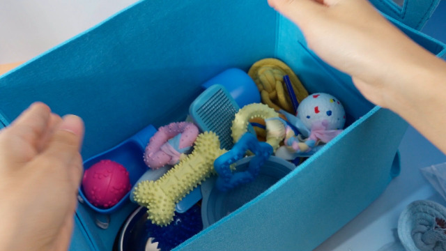 65 Pcs Puppy Supplies Starter Kit Small Dog Essentials Includes Dog Leash, Toys, Bowl, Brushes, Water Bottles, pet Blankets Puppy Accessories for New Welcome Gift Supplies(Cool,Blue) - image 8