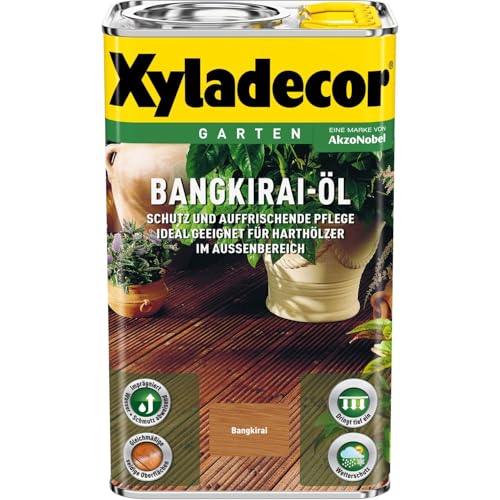 Xyladecor Bangkirai-Öl Geruchsmildes Pflegeöl zum Schutz und Auffrischung von Bangkirai-Holz im Außenbereich 5 l