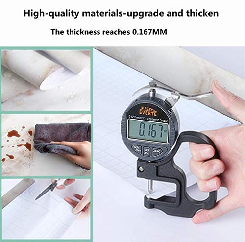 Marble White/Gold Contact Paper Thickened Marble Matte Wallpaper Bathroom countertop Decorative Paper Waterproof Removable countertop Bathroom Contact Paper Free give Knife and Tool(11.8\" x 78.7\")