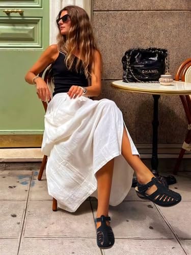 SHIBEVER Women's Wedge Sandals Summer: Closed Toe Sandals for Women Platform Dressy Wedge Size 5-114