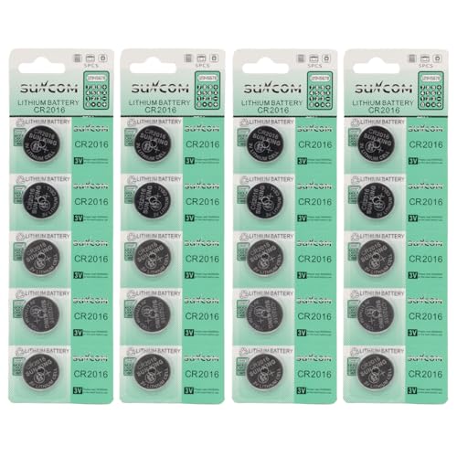 A-ITEM SUNCOM ���`�E���R�C���d�r CR2016 ���`�E���o�b�e���[ 3V (5��×4�V�[�g)