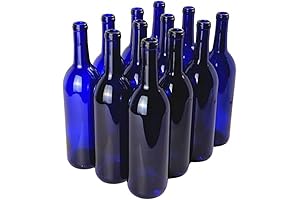 FastRack Original Cobalt Blue 750ml Bordeaux Wine Bottle Value 12-Pack