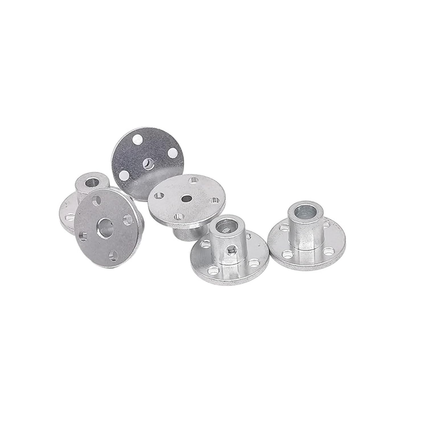 Acoplador de brida, acoplamiento de brida rígida, 5 piezas Acoplador de eje guía de motor Conector de motor Eje Eje Cojinete Accesorios,Acoplamientos de brida(4mm)
