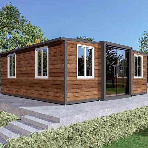 Luxury Prefab Tiny Home - 20ft 30ft 40ft Expandable Container House to Live in for Adults 1-3 Bedroom with Kitchen and Bathroom