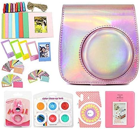 Wogozan 9 in 1 Accessories for Fujifilm Instax Mini 9/8 Instant Camere Case Accessories kit (Magic Pink kit)