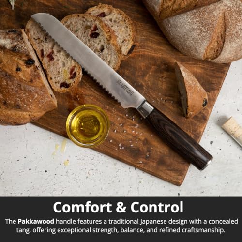 Image of Yatoshi 15 Piece Knife Block Set - Pro Kitchen Knife Set Ultra Sharp High Carbon Stainless Steel with Ergonomic Handle