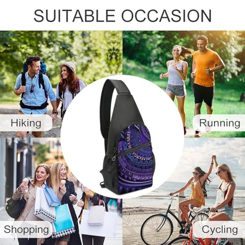 Morral bandolera estilo tribal liviano para senderismo miniatura 6