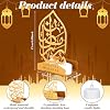 Glooglitter Ramadan Eid Crafts 3D Metal Eid Mubarak Ornaments Ramadan Table Decor Mubarak Decorations for Home Party Supplies(Vintage)