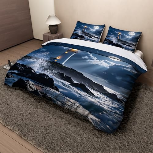 Housse de couette 140x200cm avec fermeture eclair parure lit microfibre - 5