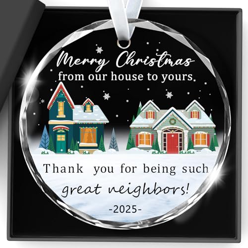 Christmas Ornaments 2025,Neighbor Gifts Merry Christmas from Our House to Yours Ornament...