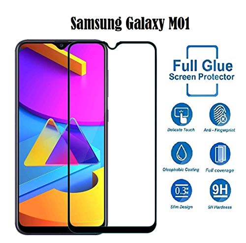 Image of Screen Protector for Samsung Galaxy A01 Core / M01 Core (Black) Tempered Glass Edge-to-Edge 6D Screen Guard With Installation Kit