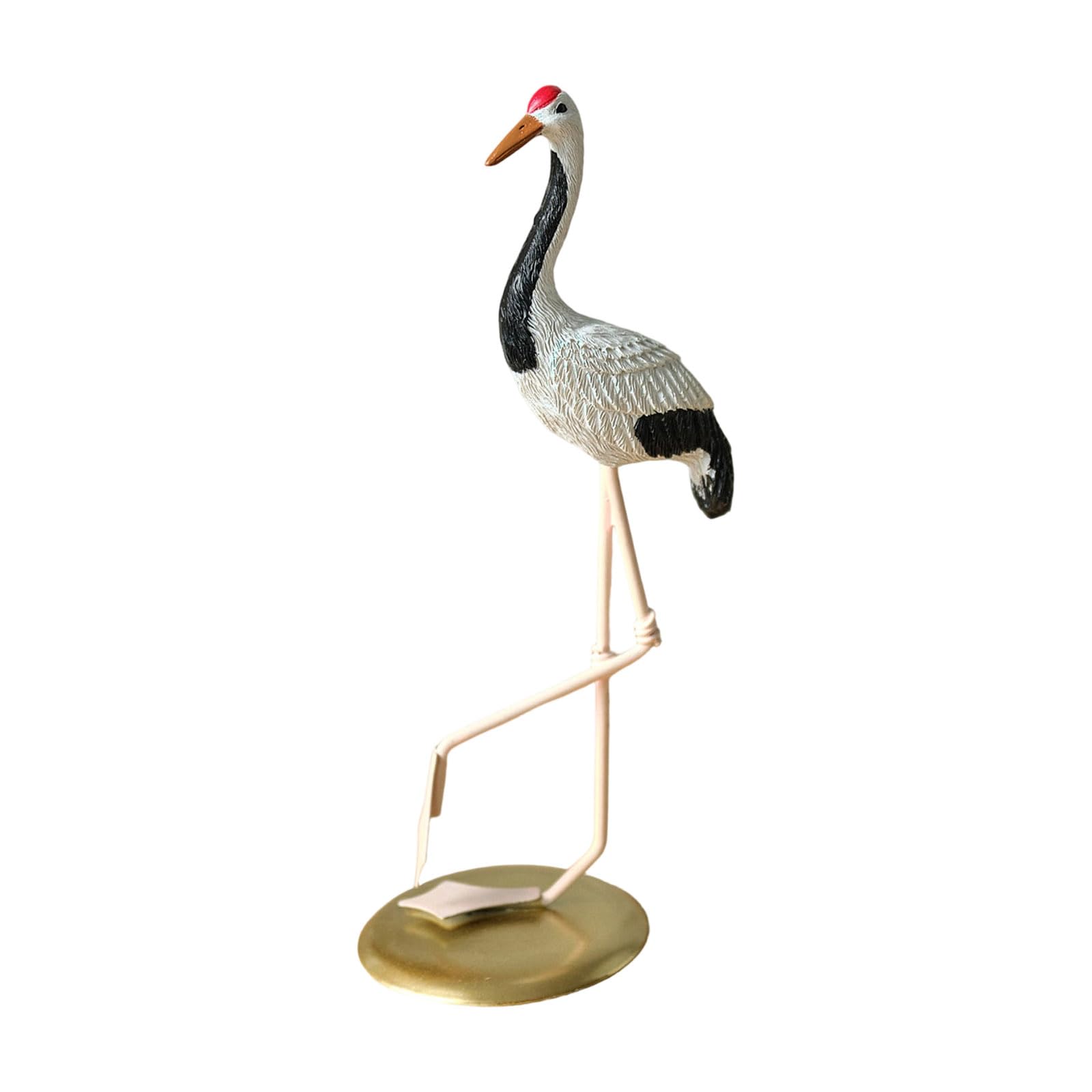 Shurhome Natural Looking Cranes Statue Outdoor Decoration Resins and Iron Wind Resistant Quickly Installation Resin and Iron Sculpture