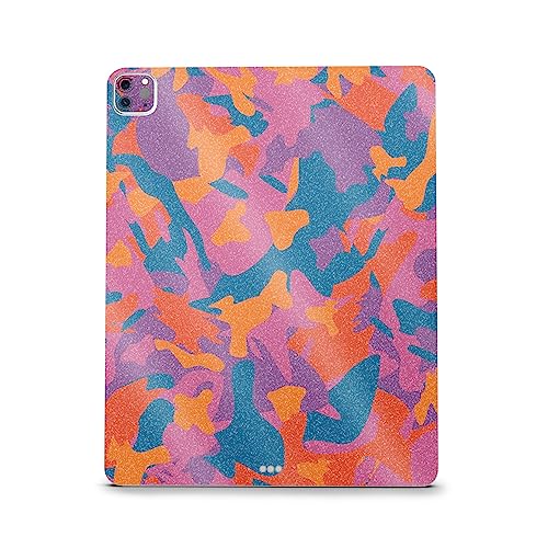 Image of MightySkins Carbon Fiber Skin Compatible with Apple iPad Pro 12.9 inch M2 6th Gen (2022) Full Wrap Kit - Pop Camouflage | Protective Durable Textured Carbon Fiber Finish | Easy to Apply | Made in The USA
