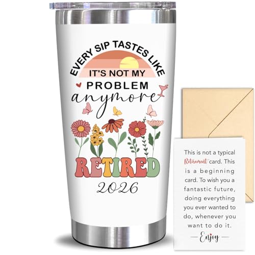 NewEleven Retirement Gift For Woman 2026 - Cute Going Away Gift Farewell Gifts For Coworkers Women Her - Goodbye Gifts For Coworkers Retirement Gifts For Women Boss - 20 Oz Tumbler