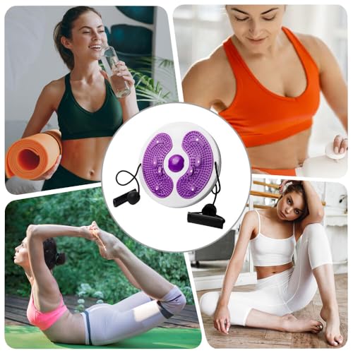 BFXMV Taille Fluisteren, Taille Twisting Disc, Taille Fluisteraar, Taille Fluisteraar Body Shaping Disc Met Trekkoord, Taille Fluisteroefening, Taille Wriggling Plate met Weerstand Bands en - Afbeelding 6