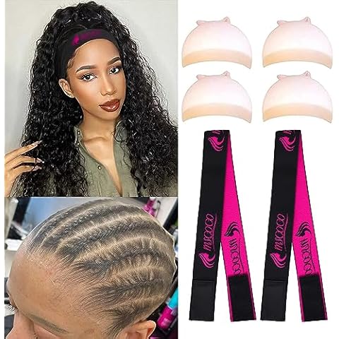 mscoco HD Wig Cap,4Pcs Wig Caps for Women,HD Wig Cap for Lace Front Wig,Nude Wig Caps Stretchy Nylon Wig Caps Wig Cap with Elastic Wig Band for Women Cover