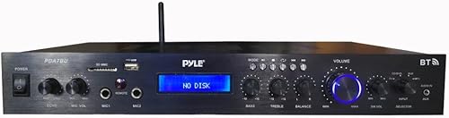 Miniatura 2 de Pyle - Amplificador de cine en casa con Bluetooth MP3USBSDAUXFM, receptor negro, con 4 altavoces dobles de 100 vatios de 3 vías, para interiores y