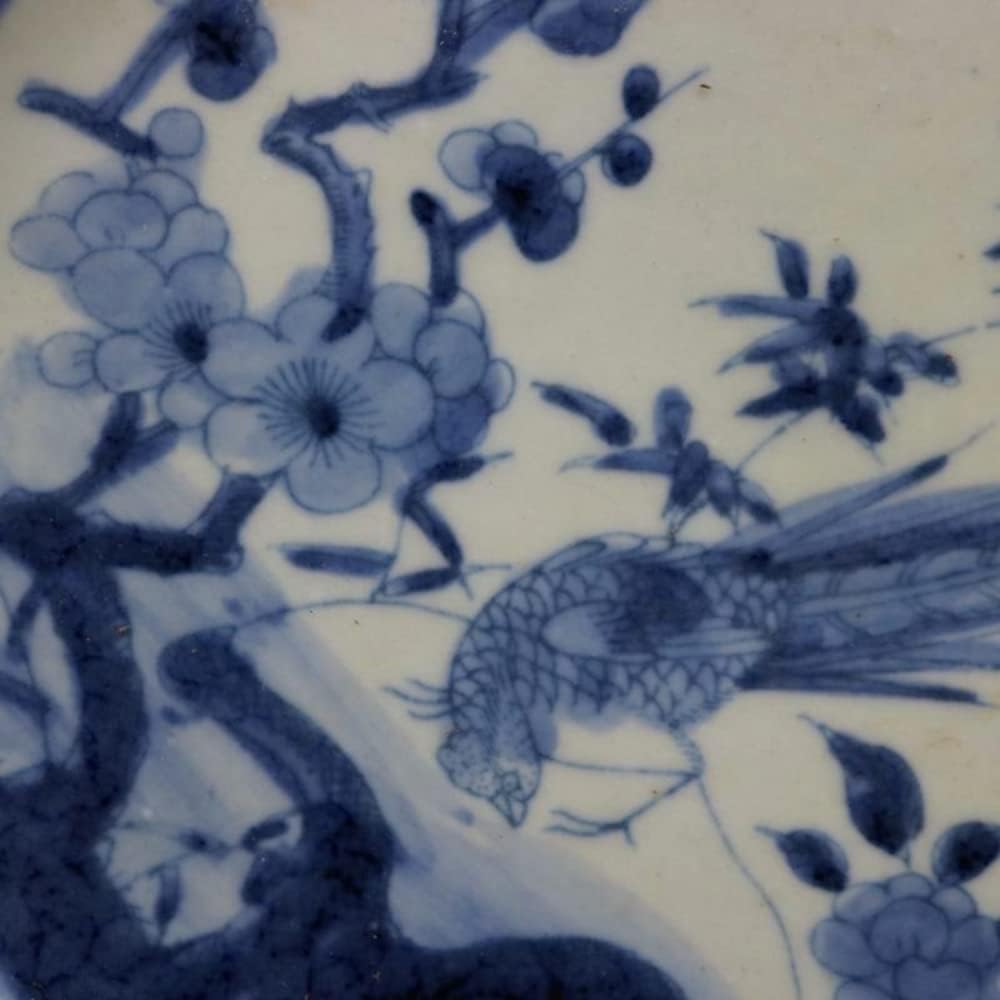 21cm Assiette à Motif De Fleur Et D’Oiseau en Porcelaine Bleue Et Blanche De Jingdezhen
