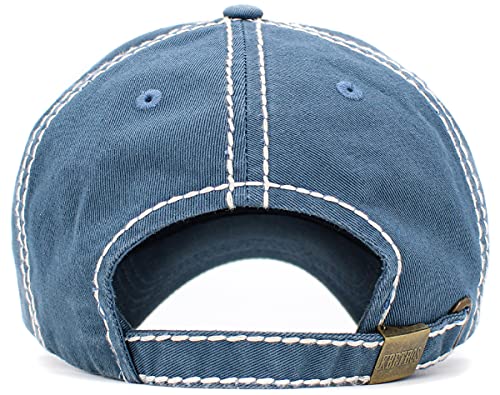 Image of KBETHOS Outdoor Hunting Fishing Lake Life Tactical Distressed Baseball Cap Dad Hats Adjustable Unisex
