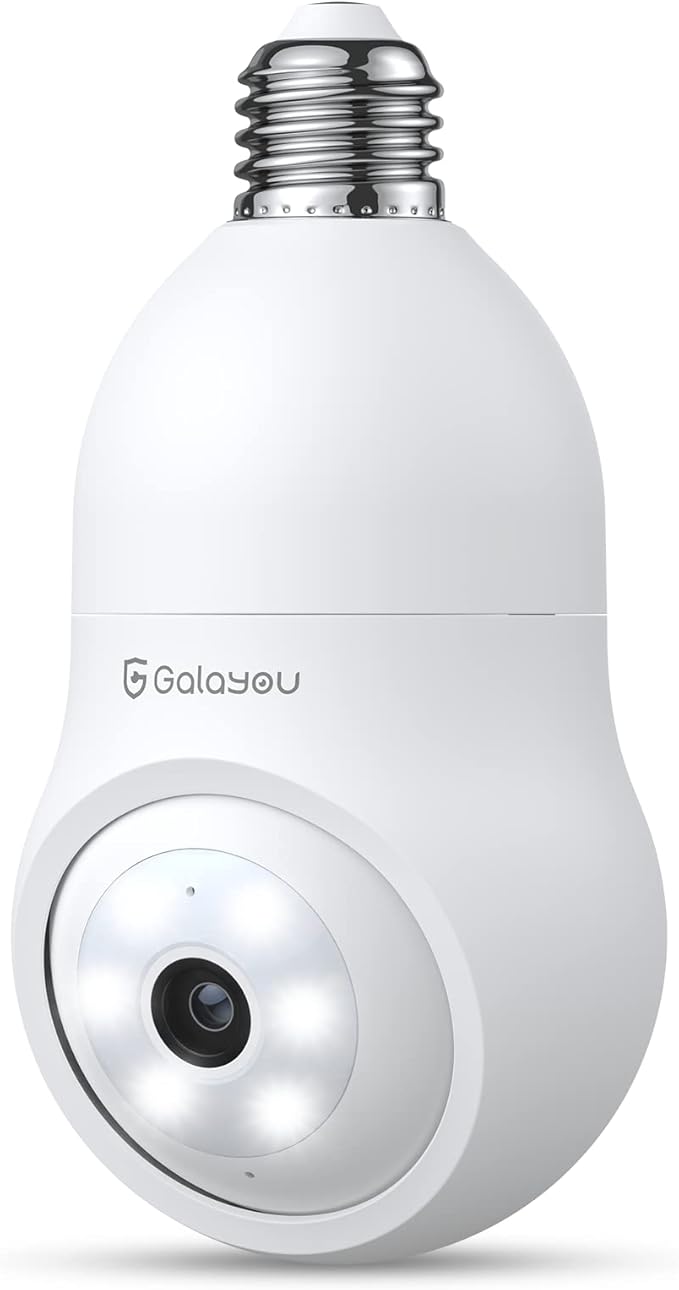 GALAYOU 360 Light Bulb Security Camera Socket Wireless