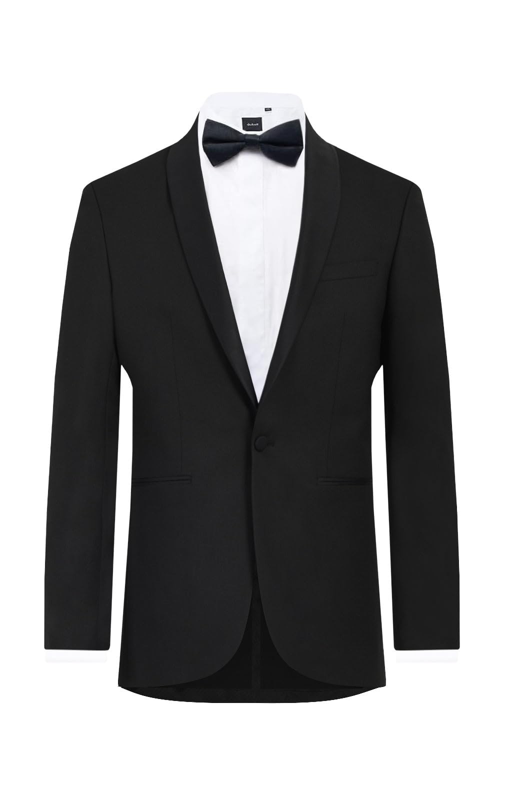 Dobell Mens Black Tuxedo Dinner Jacket Regular Fit Satin Shawl Lapel-48R