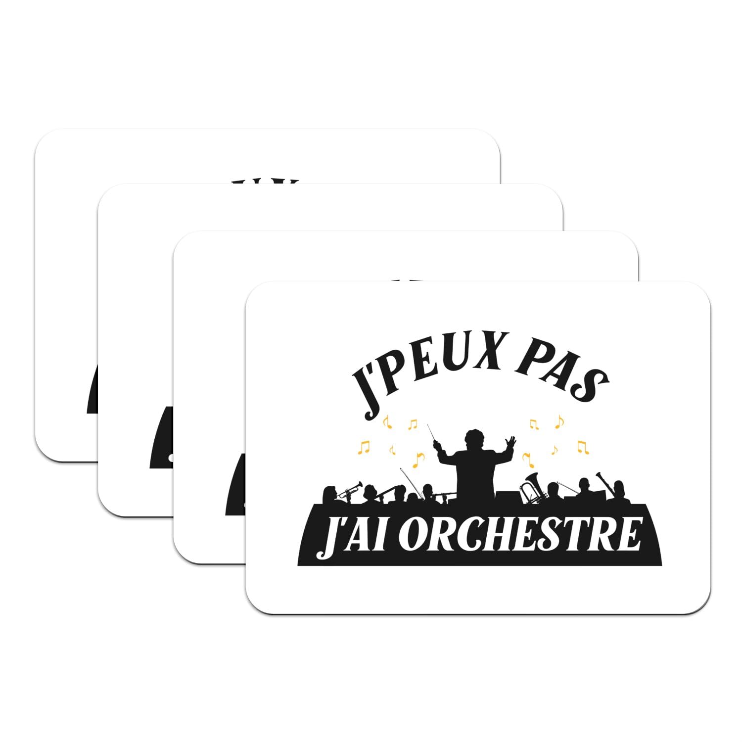 Set de table J'Peux Pas J'Ai Orchestre cadeau idéal musicien