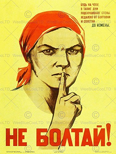 QUALITY FINE ART PRINTS Poster Vintage rétro de la Seconde Guerre Mondiale Soviet Union Gossip