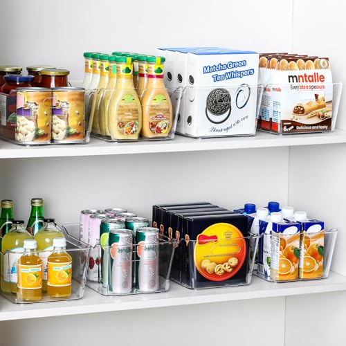 12-PACK-Multi-Use-Clear-Plastic-Storage-Bins-for-Organizing-wLabels-Home-Kitchen-Pantry-Bathroom-Office-Cabinet-Shelf-Organizer-Bins-SOHO-Collection-RV-Fridge-Organization-Containers-L