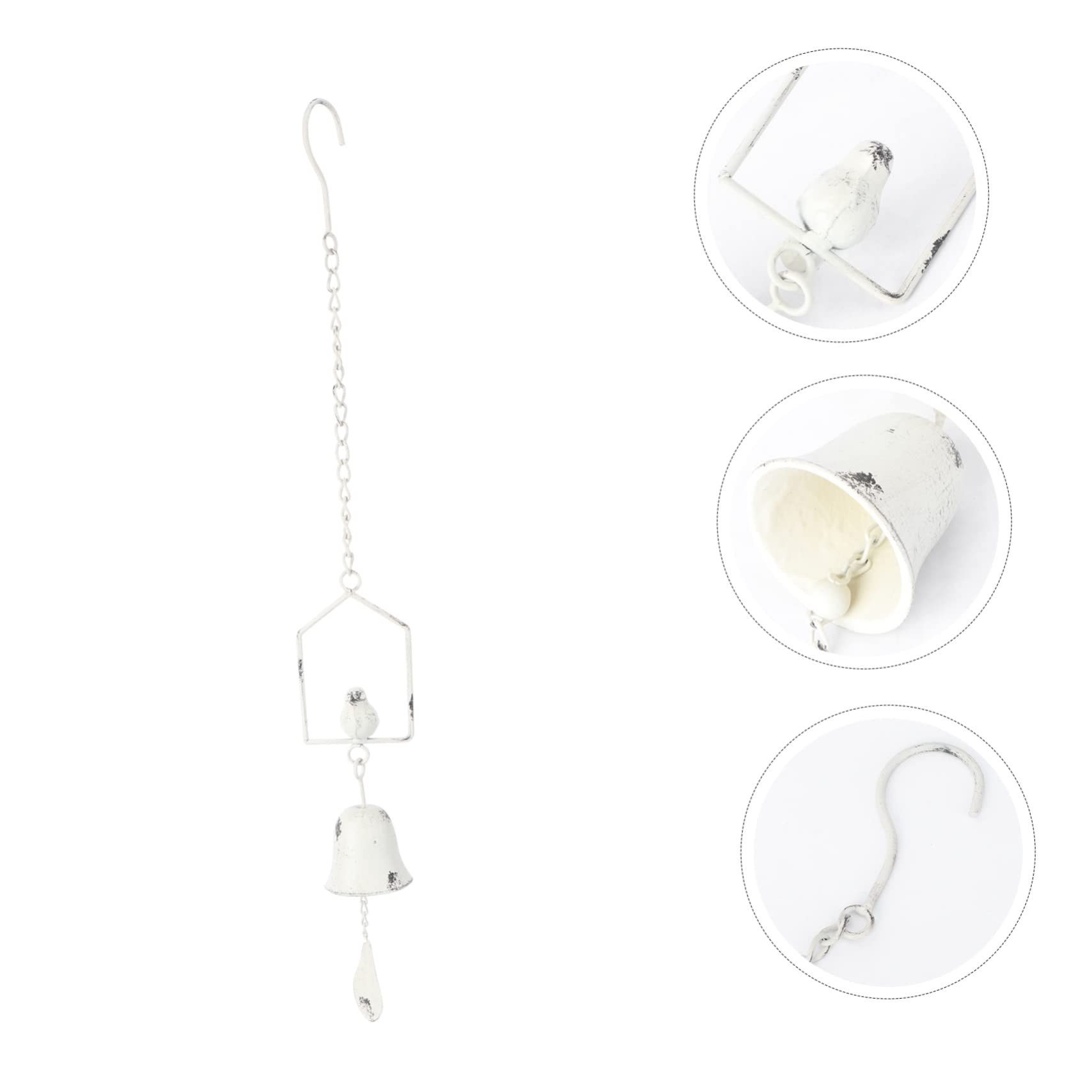 Carillon Éolien Oiseau en Fer Blanc, Décoration Suspendue 1 Pièce