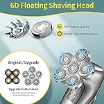Upgrade 5 in 1 Electric Razor for Men - Wet and Dry Bald Head Shaver - Cordless Rechargeable Face and Head Shavers for…