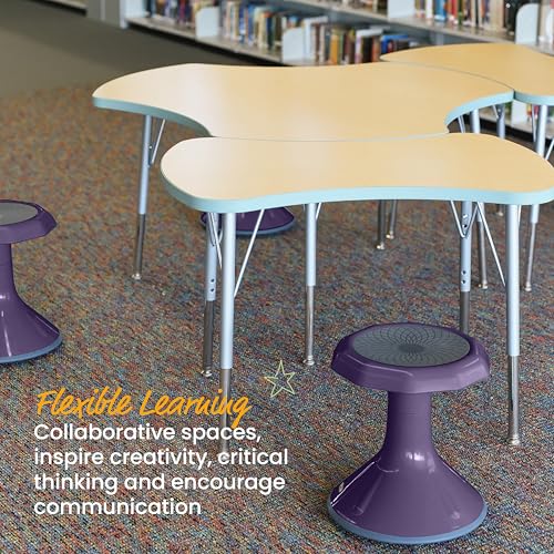 Image of ECR4Kids ACE Active Core Engagement Wobble Stool, 15-Inch Seat Height, Flexible Seating, Eggplant
