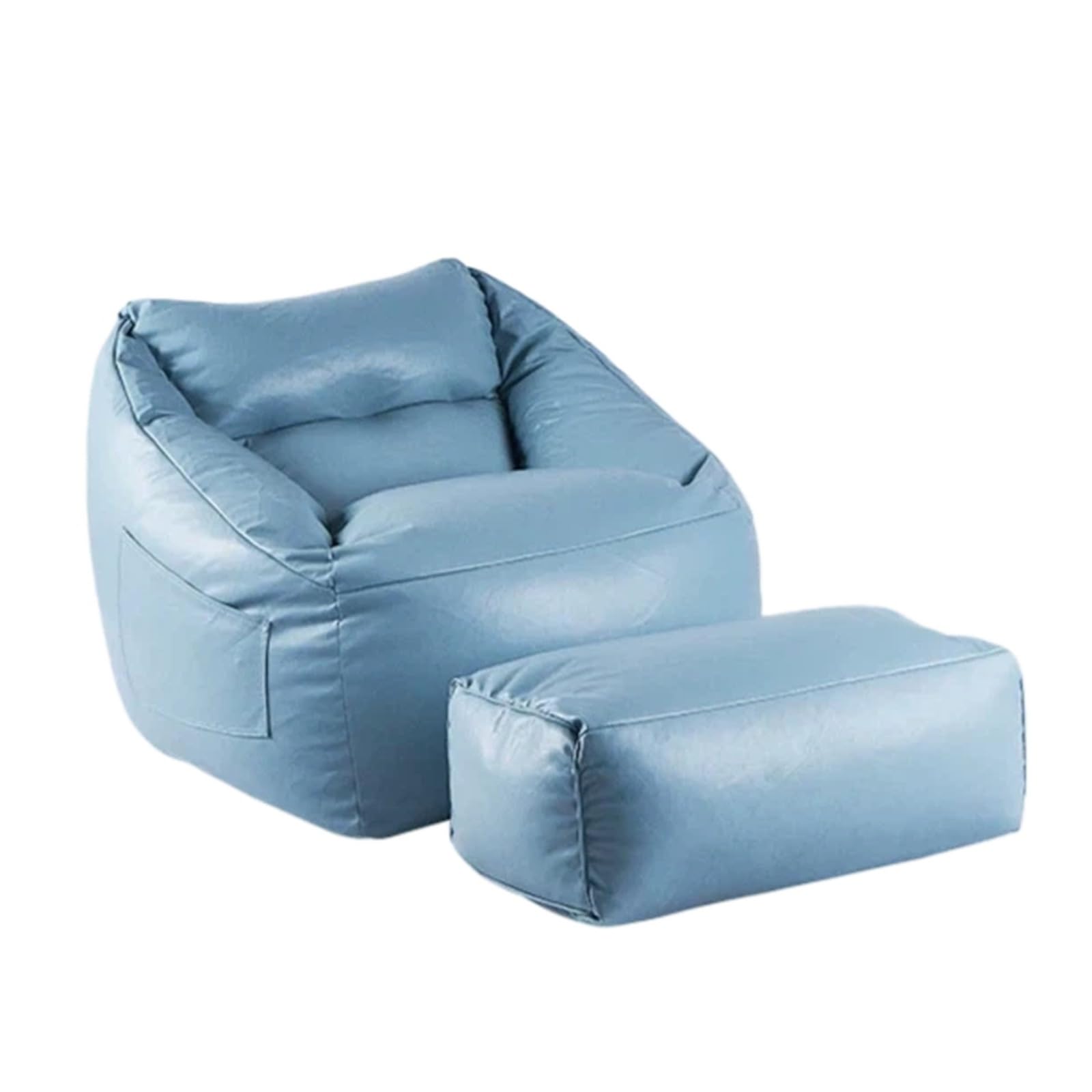WQQYU6HKF sofa chair Home Balcony Lazy Bean Bag Single Tatami Sofa Chair for Living Room Floor Lounger living room chair(Blue)